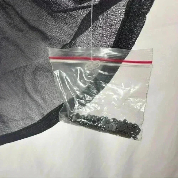 NWT Willow & Clay NORDSTROM Sequin Beaded Sheer Top Dolman Sleeve Blouse Size M - Picture 6 of 13